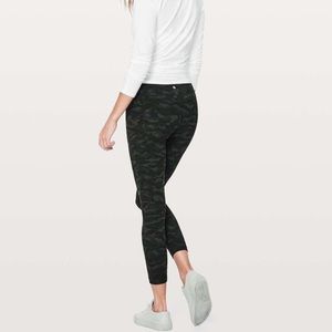 lululemon Align Pant II 25" in Sequoia Camo Print Deep Coal Black